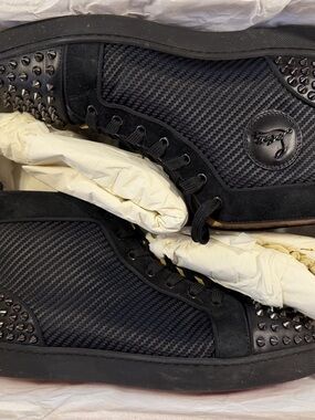 Christian Louboutin Louis Spikes Flat High Top Sneakers – Men’s 10 / EU 43